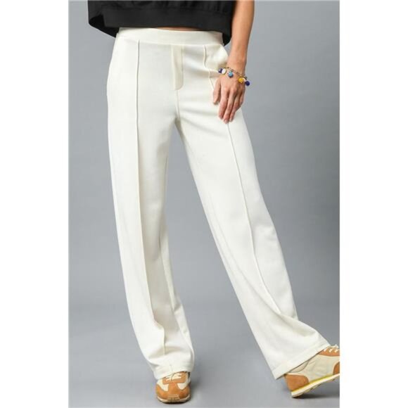 Umgee Pants - NWT Umgee High Waisted Wide Leg Pants‎ - Ivory